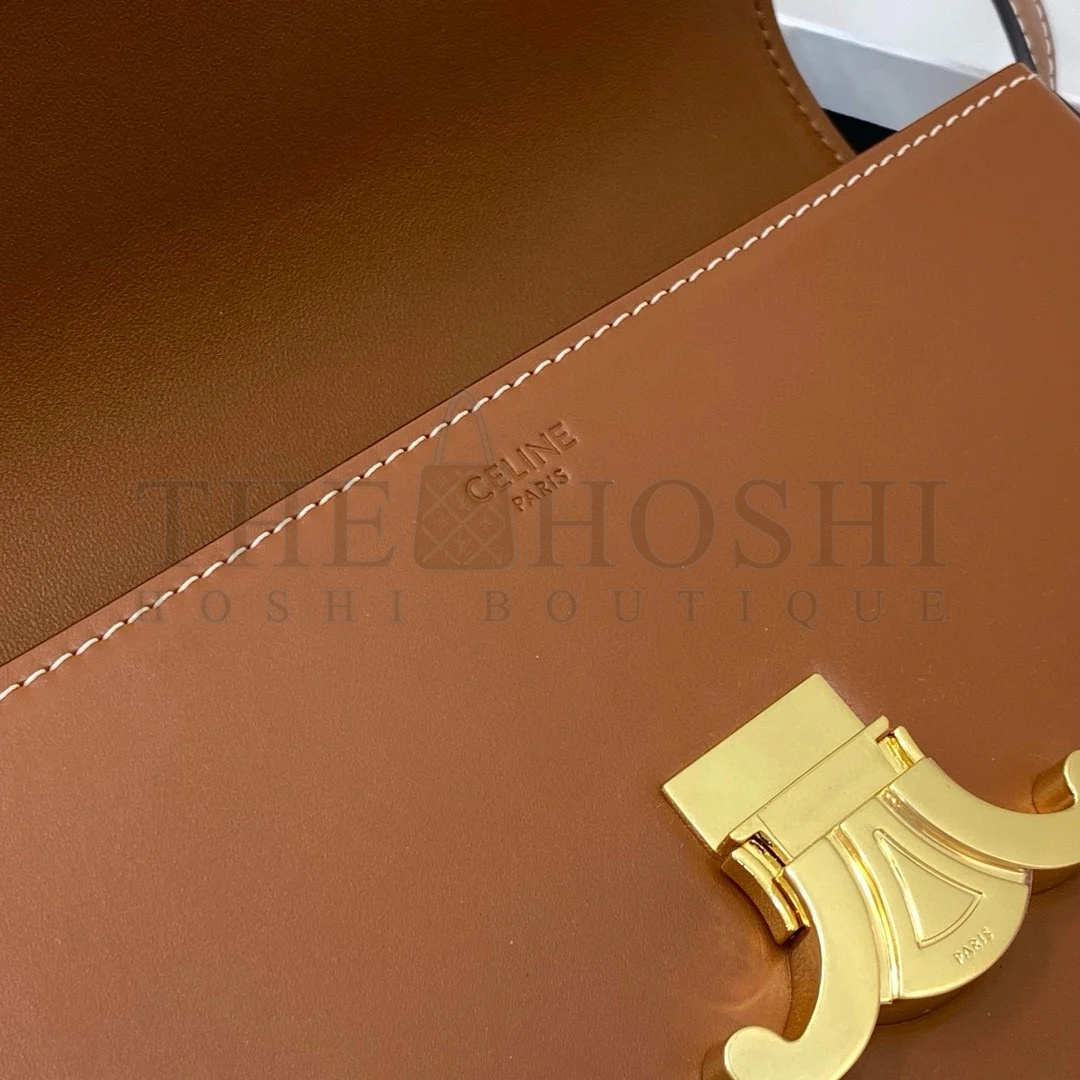 Ce1i*e Claude Shoulder Bag in Brown Calfskin Master Quality