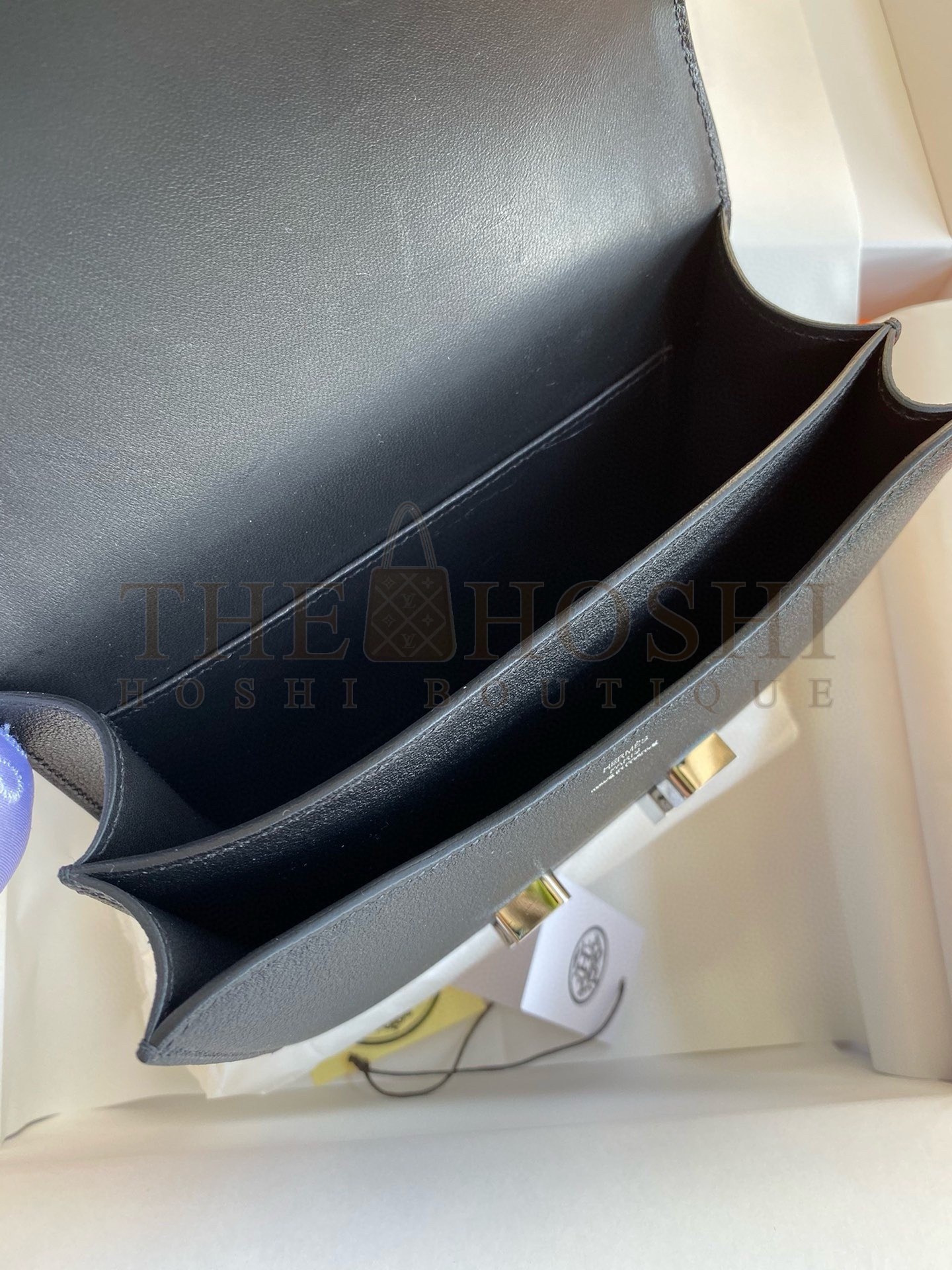 H**me5 Constance Enamel 18 Handmade Bag In Black Swift Calfskin Master Quality