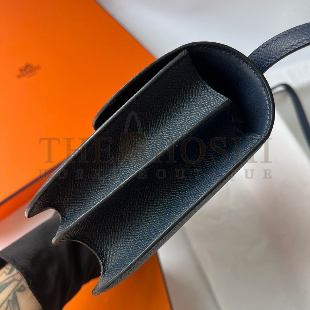 H**me5 Constance Elan Handmade Bag In Black Epsom Calfskin Master Quality