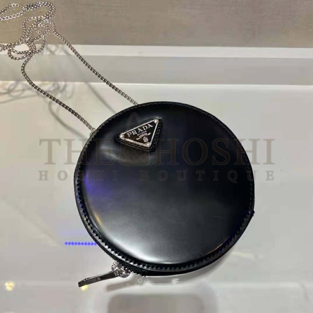 Pra*a Women Brushed Leather Mini-Pouch Master Quality