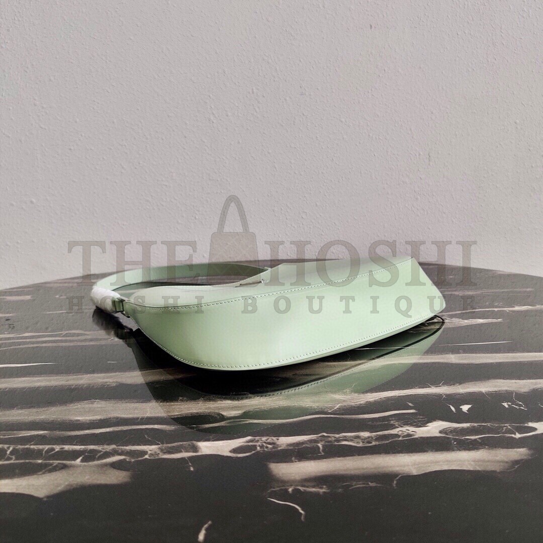 Pra*a Cleo Small Shoulder Bag In Aqua Brushed Leather Master Quality