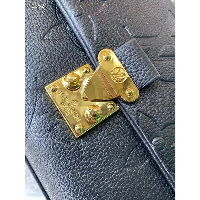 L0vis Vvtt0n LV Women Madeleine BB Handbag Black Monogram Empreinte Grained Cowhide Master Quality