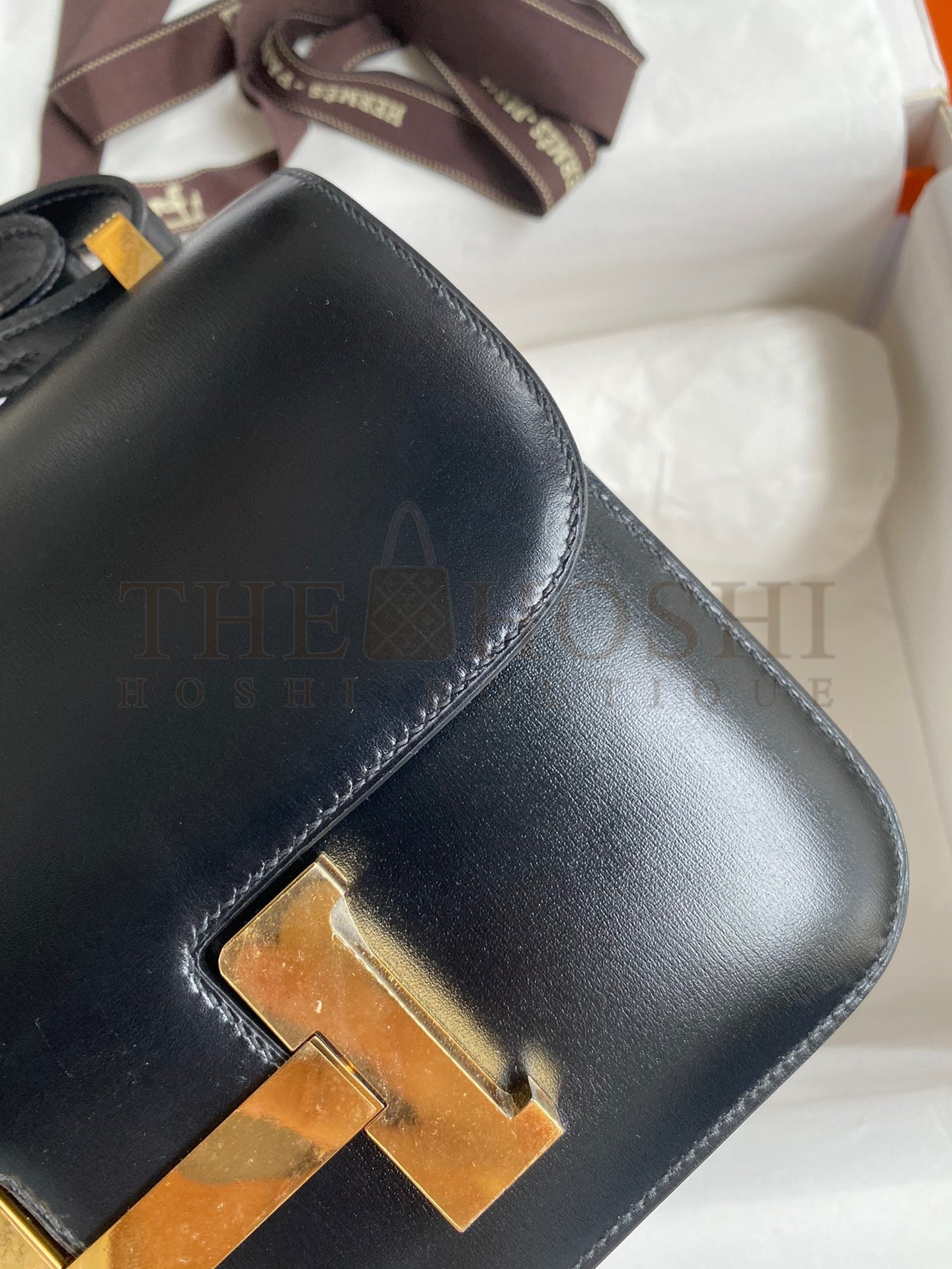 H**me5 Constance Handmade Bag In Black Box Calfskin Master Quality
