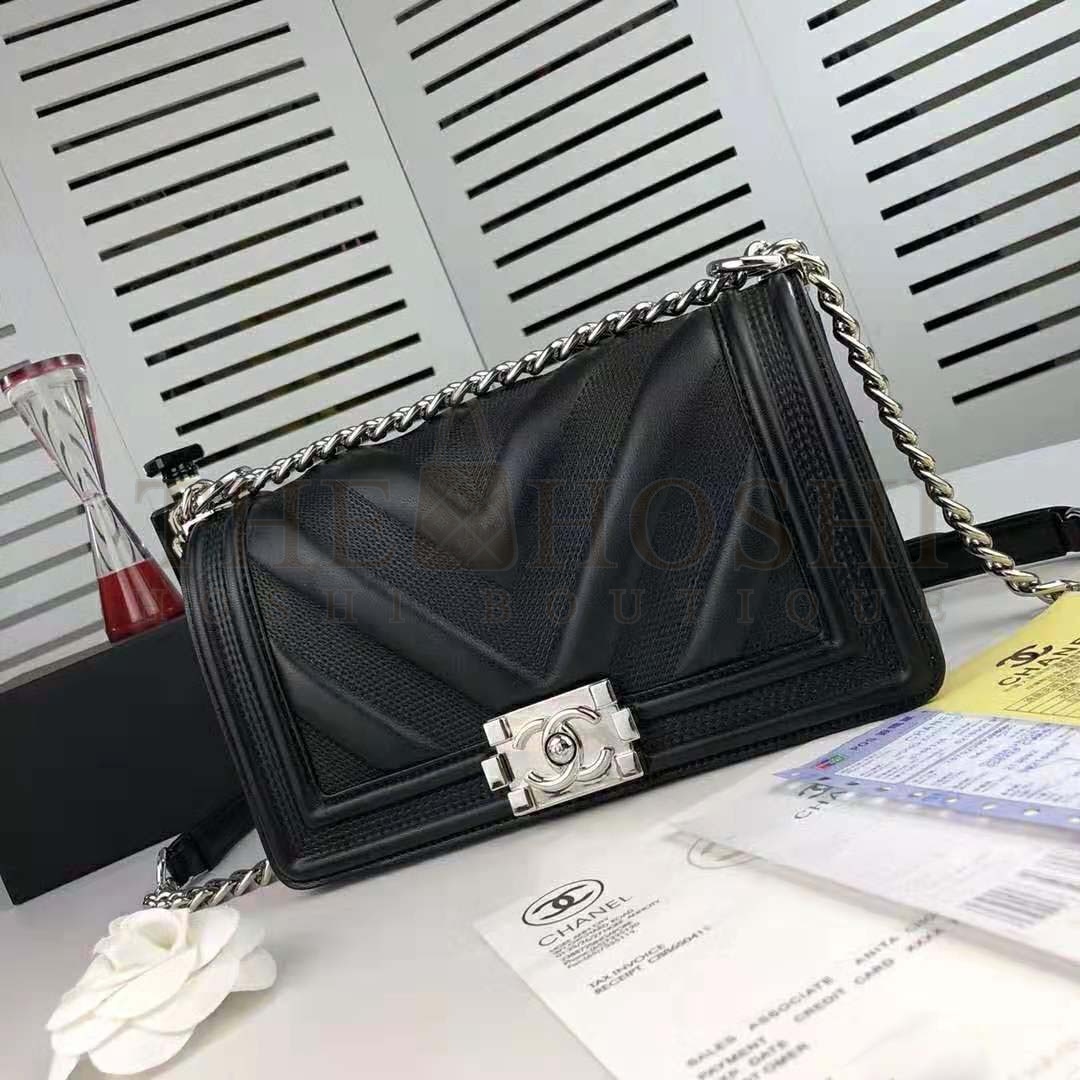 Ch**el Women Flap Bag with Top Handle in Calfskin-Black Master Quality