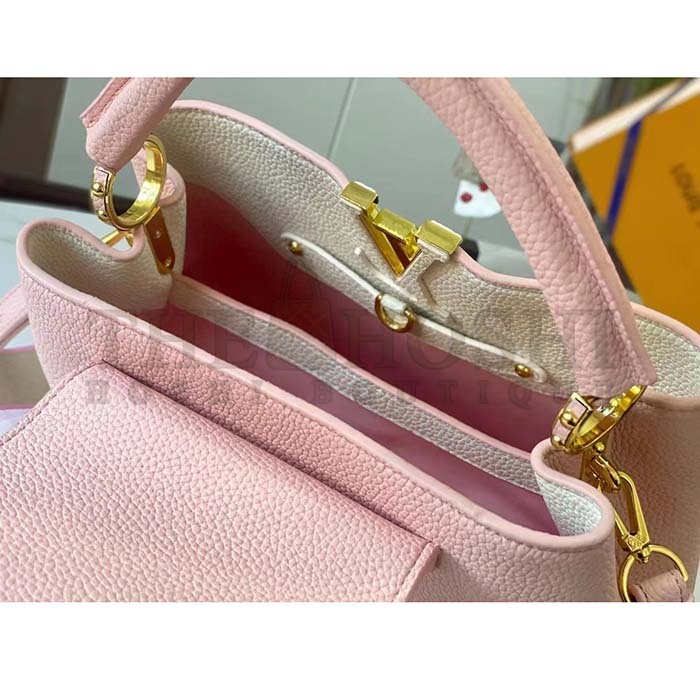 L0vis Vvtt0n LV Women Capucines BB Handbag Rose Jasmin Taurillon Leather Master Quality