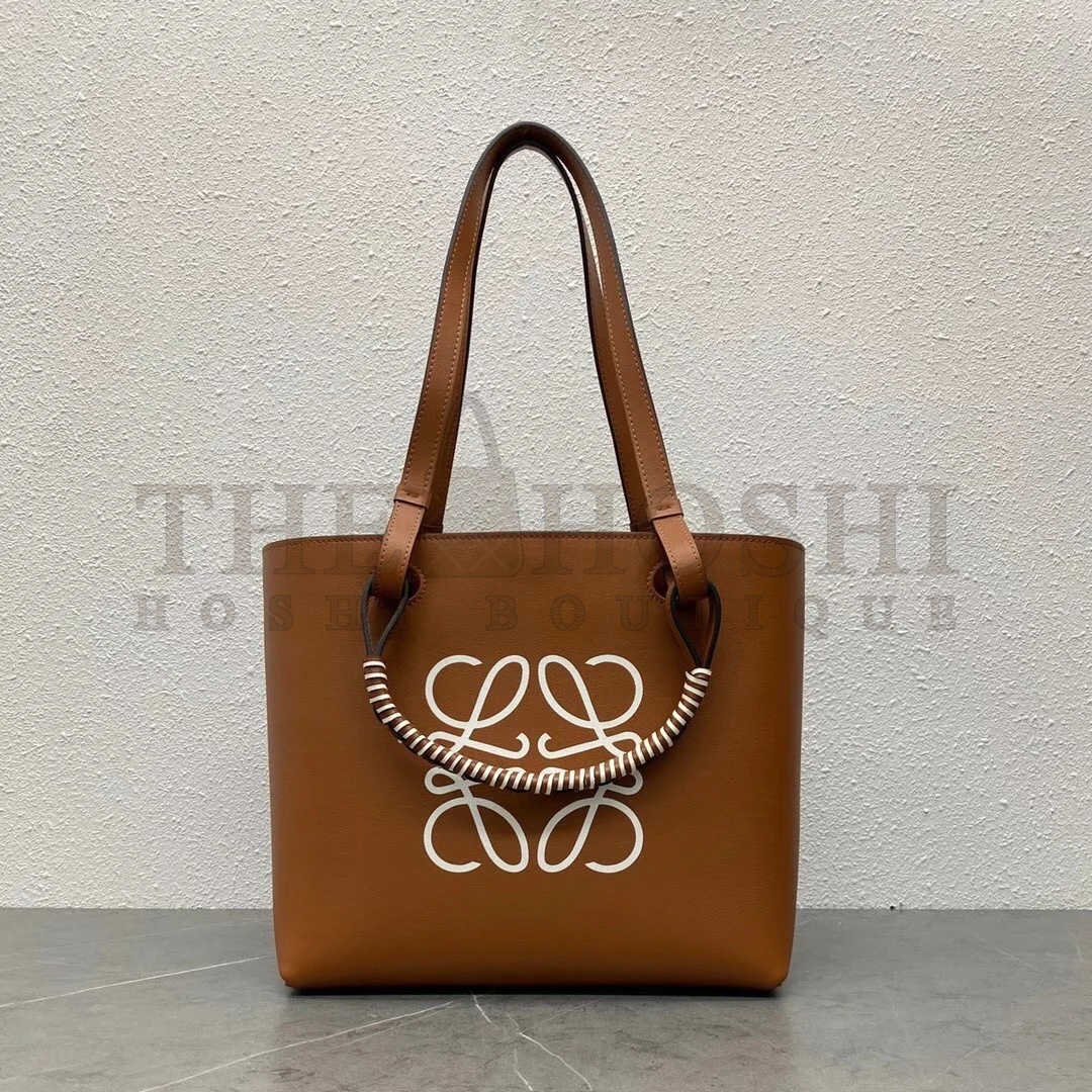 L0ew* Anagram Small Tote In Tan Classic Calfskin Master Quality