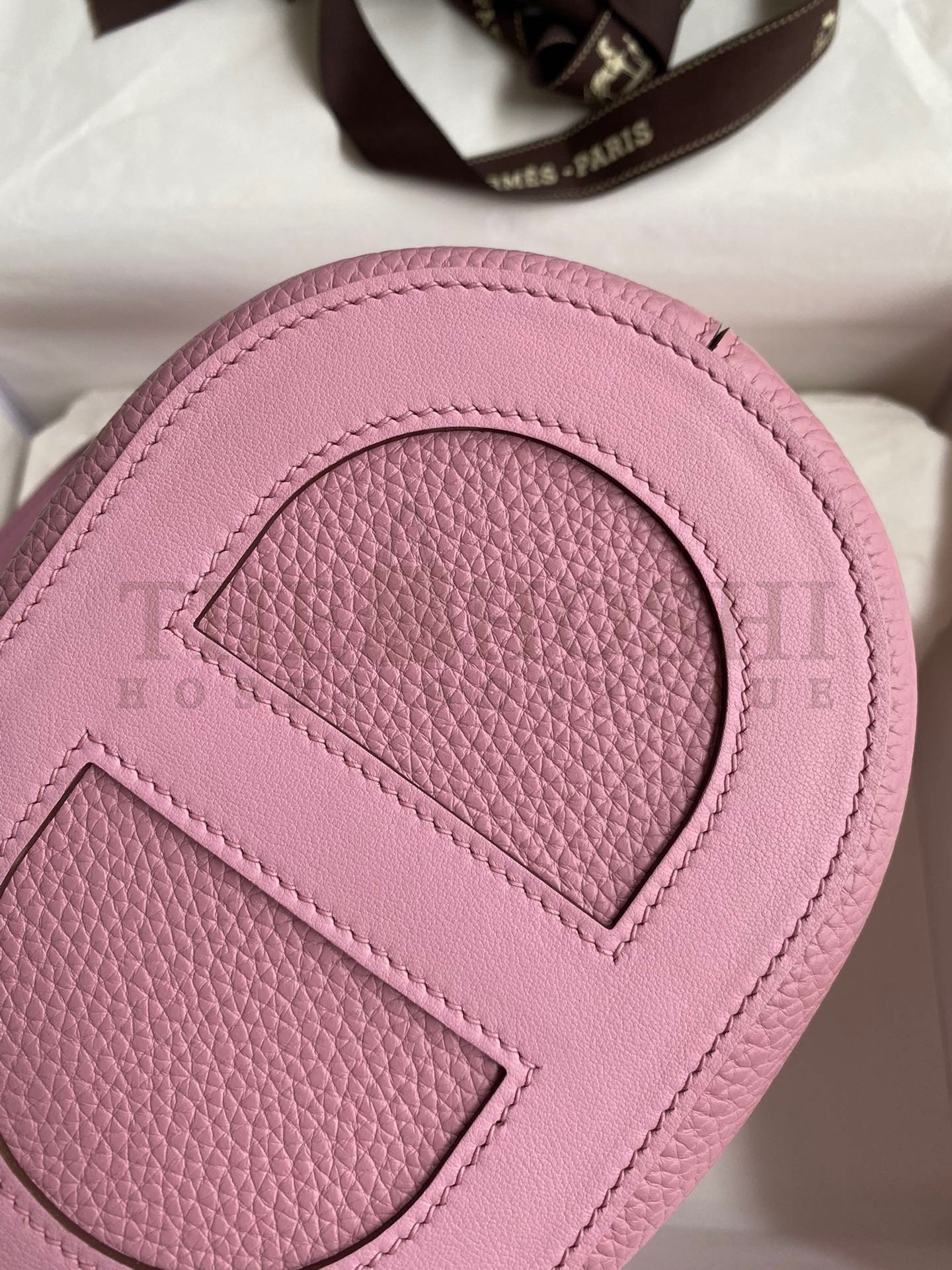 H**me5 In The Loop 18 Handmade Bag in Mauve Sylvestre Clemence Leather Master Quality