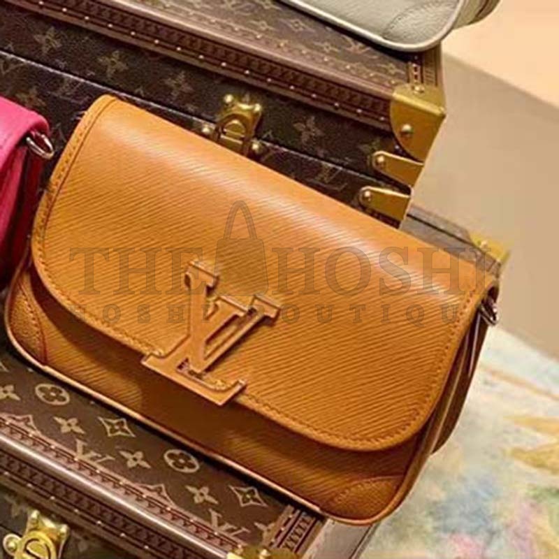 L0vis Vvtt0n LV Women Buci Crossbody Brown Epi Grained Smooth Cowhide Leather Master Quality