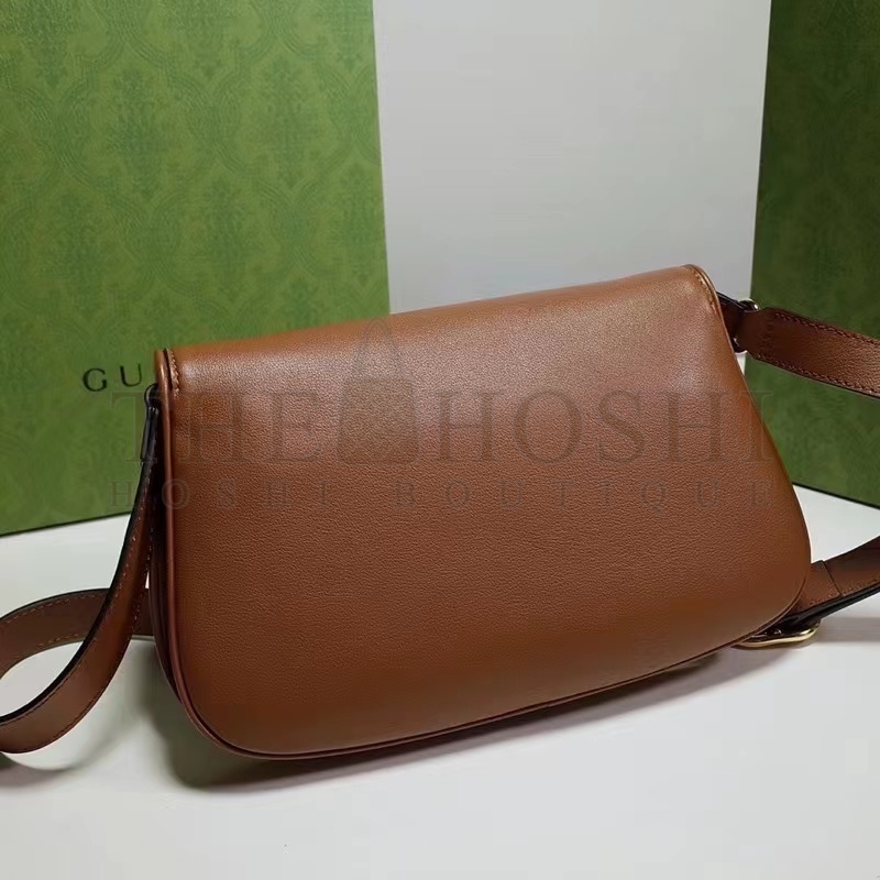 Gvc*1 Women GG Blondie Shoulder Bag Brown Leather Round Interlocking G Master Quality