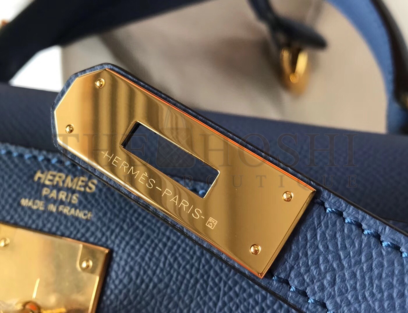 H**me5 Kelly 28cm Sellier Bag In Blue Agate Epsom Leather Master Quality