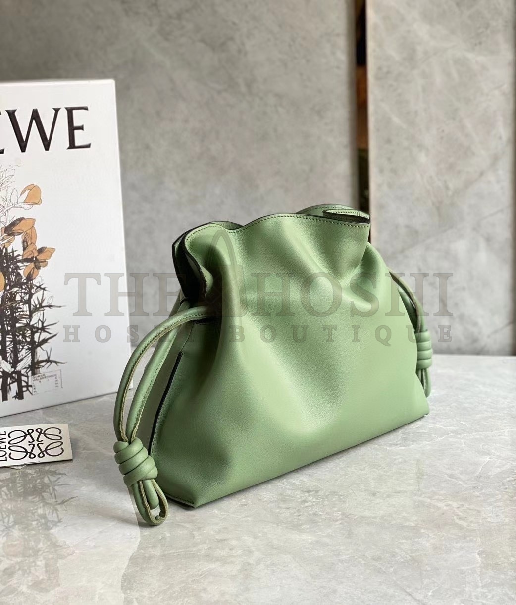 L0ew* Flamenco Clutch In Rosemary Nappa Leather Master Quality
