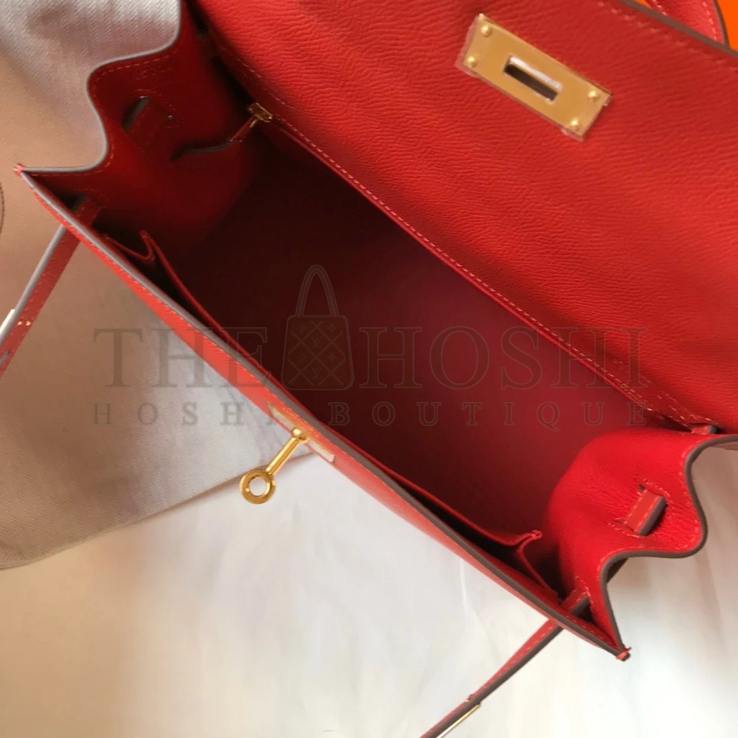 H**me5 Kelly 28cm Sellier Bag in Red Epsom Calfskin GHW Master Quality