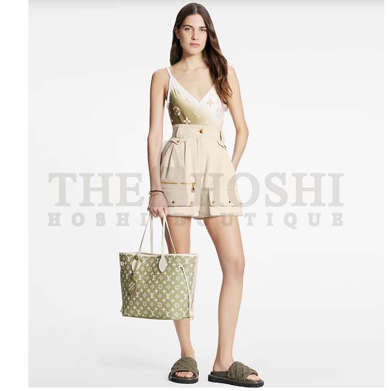 L0vis Vvtt0n Women LV Neverfull MM Carryall Tote Bag Printed Embossed Grained Cowhide Master Quality