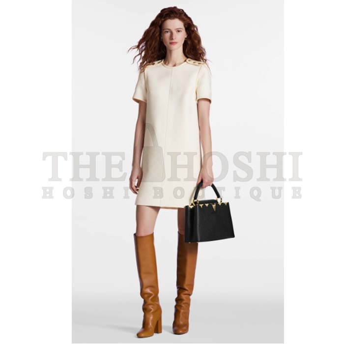 L0vis Vvtt0n LV Women Capucines MM Handbag Black Taurillon Calf Leather Master Quality