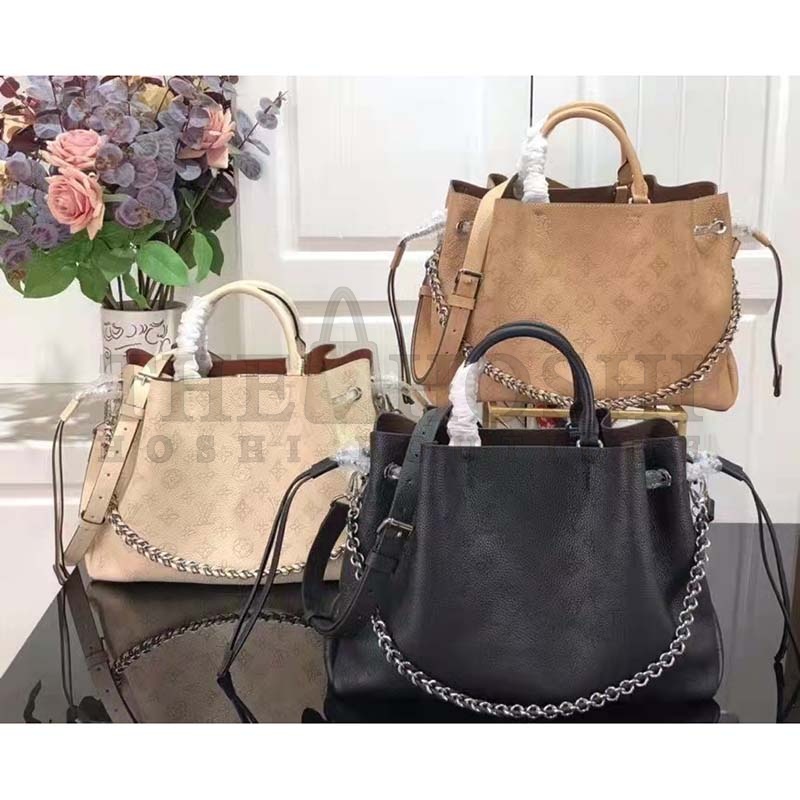 L0vis Vvtt0n LV Women Bella Tote Crème Beige Mahina Perforated Calfskin Calf Master Quality