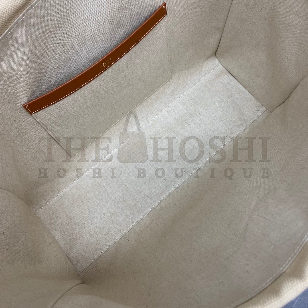 Ce1i*e Cabas Drawstring Cuir Triomphe Bag in Canvas Master Quality