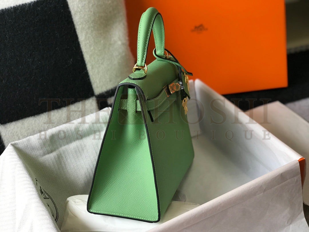 H**me5 Kelly 28cm Sellier Bag in Vert Cypres Epsom Calfskin GHW Master Quality