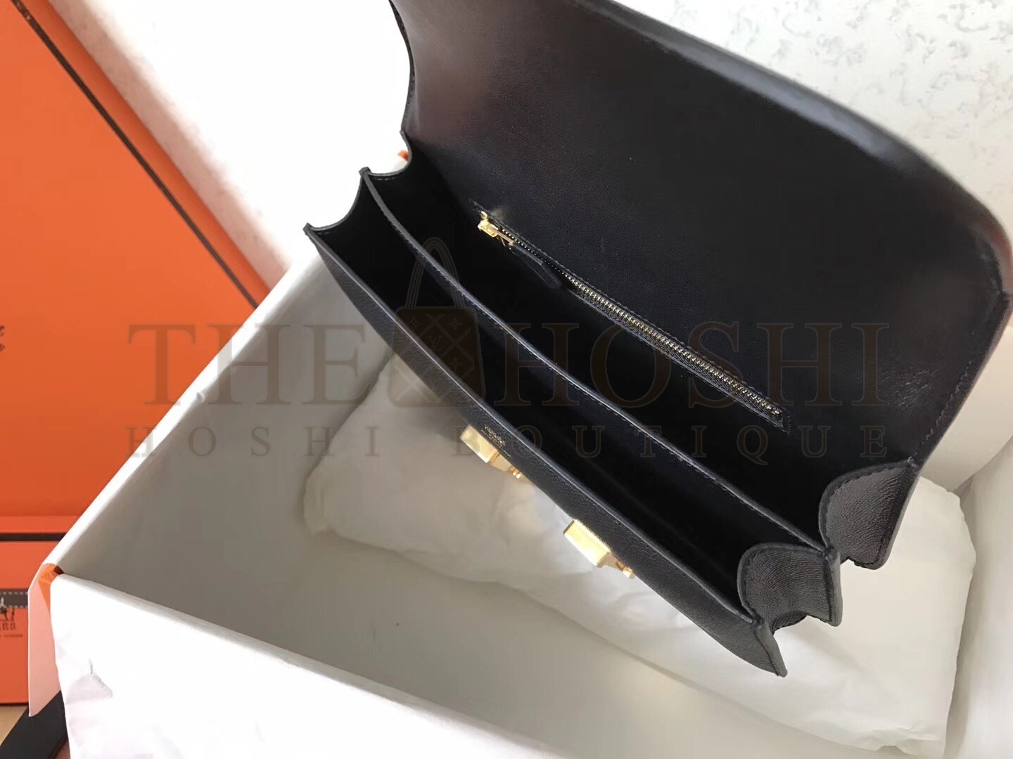 H**me5 Epsom Constance 24cm Black Handmade Bag Master Quality