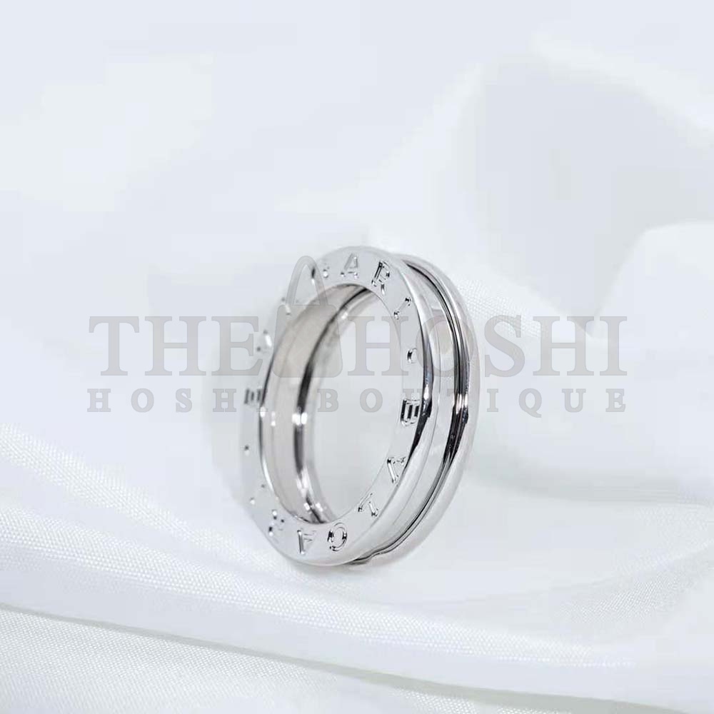 Bv1g*ai Women B.Zero1 One-Band Ring in 18 KT White Gold Master Quality