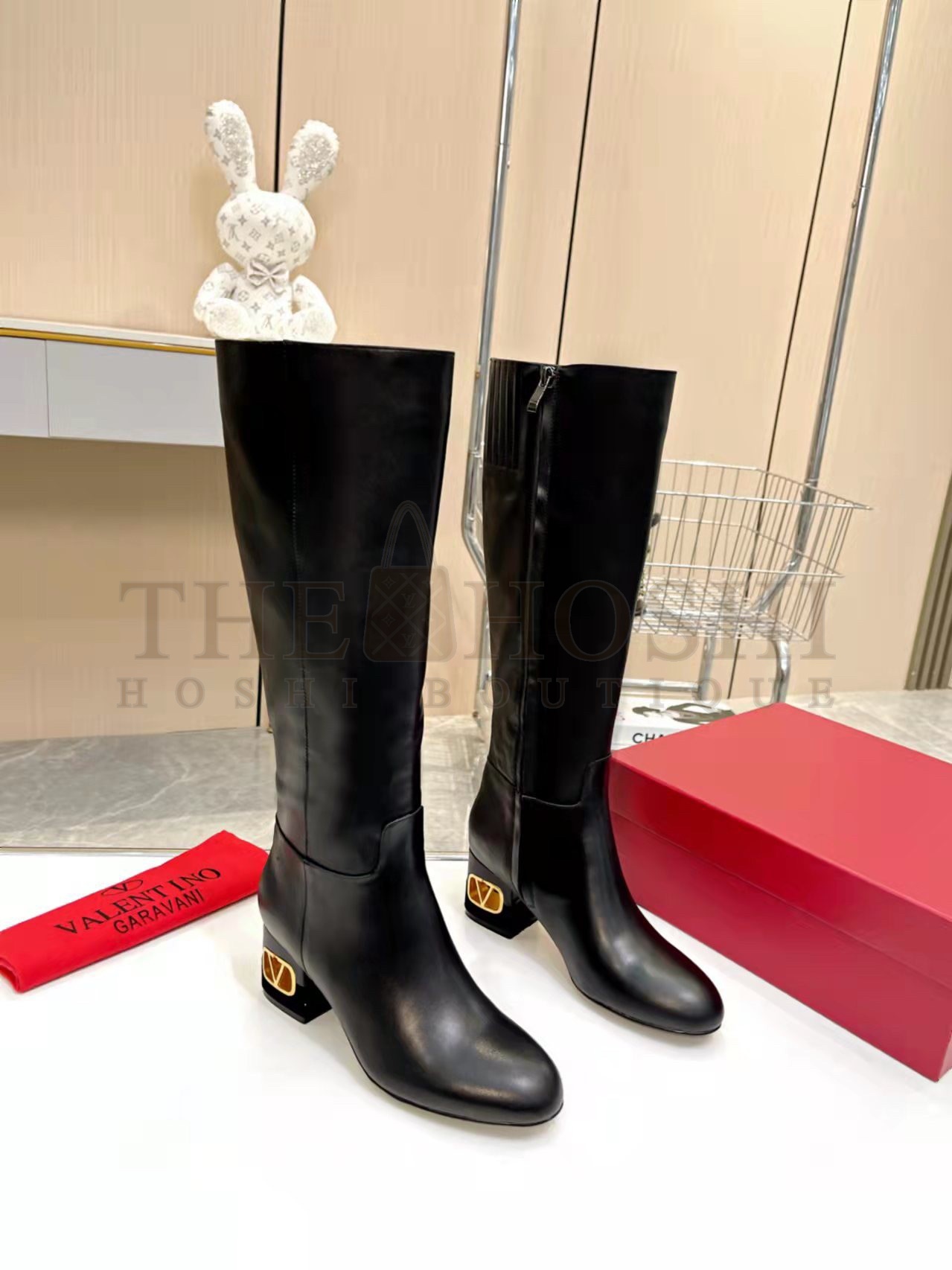 Va1e*ntin0 Heritage Boots 60mm In Black Calfskin Leather Master Quality