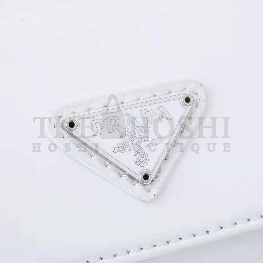 Pra*a Women Brushed Leather Mini-Bag-White Master Quality