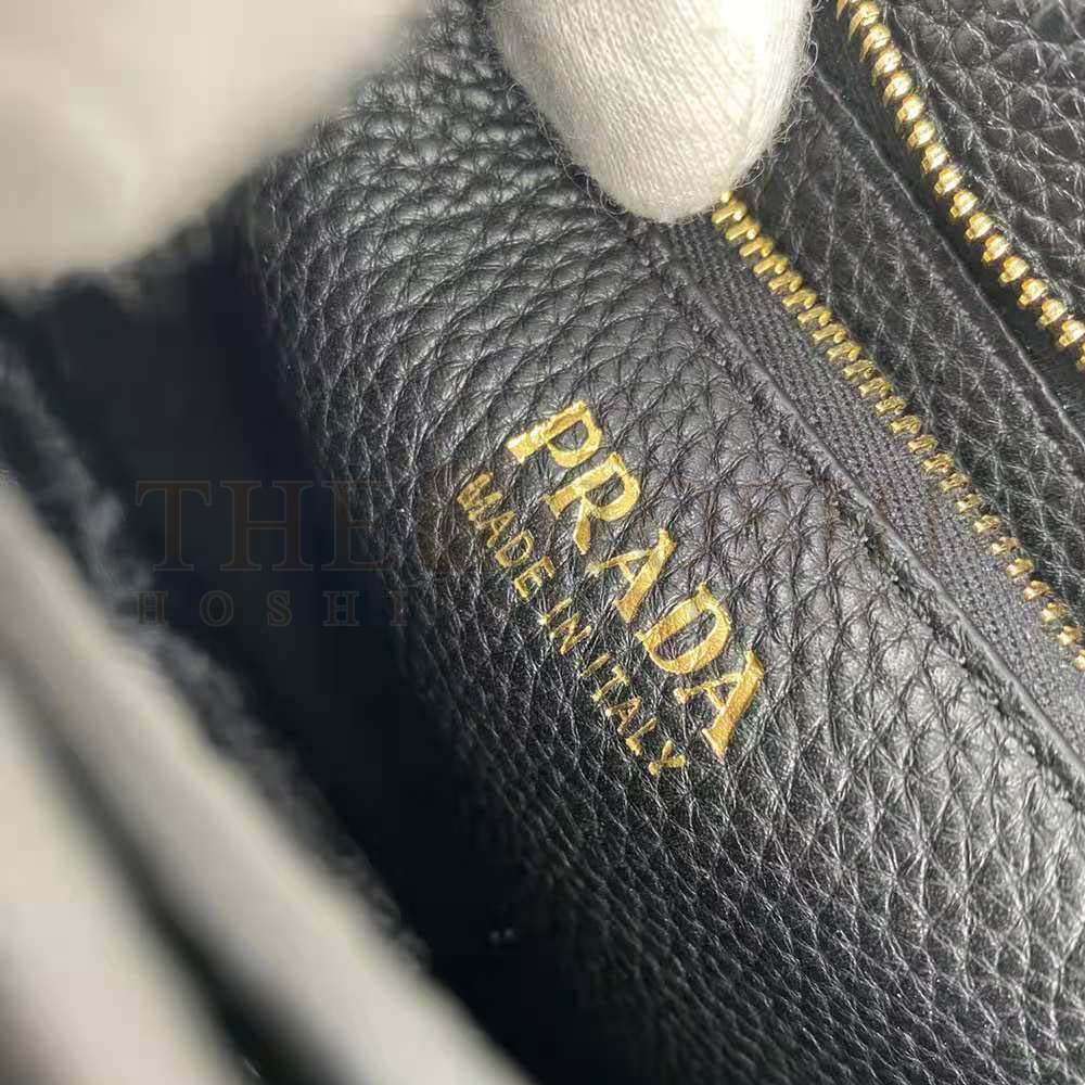 Pra*a Women Calf Leather Shoulder Bag-Black Master Quality