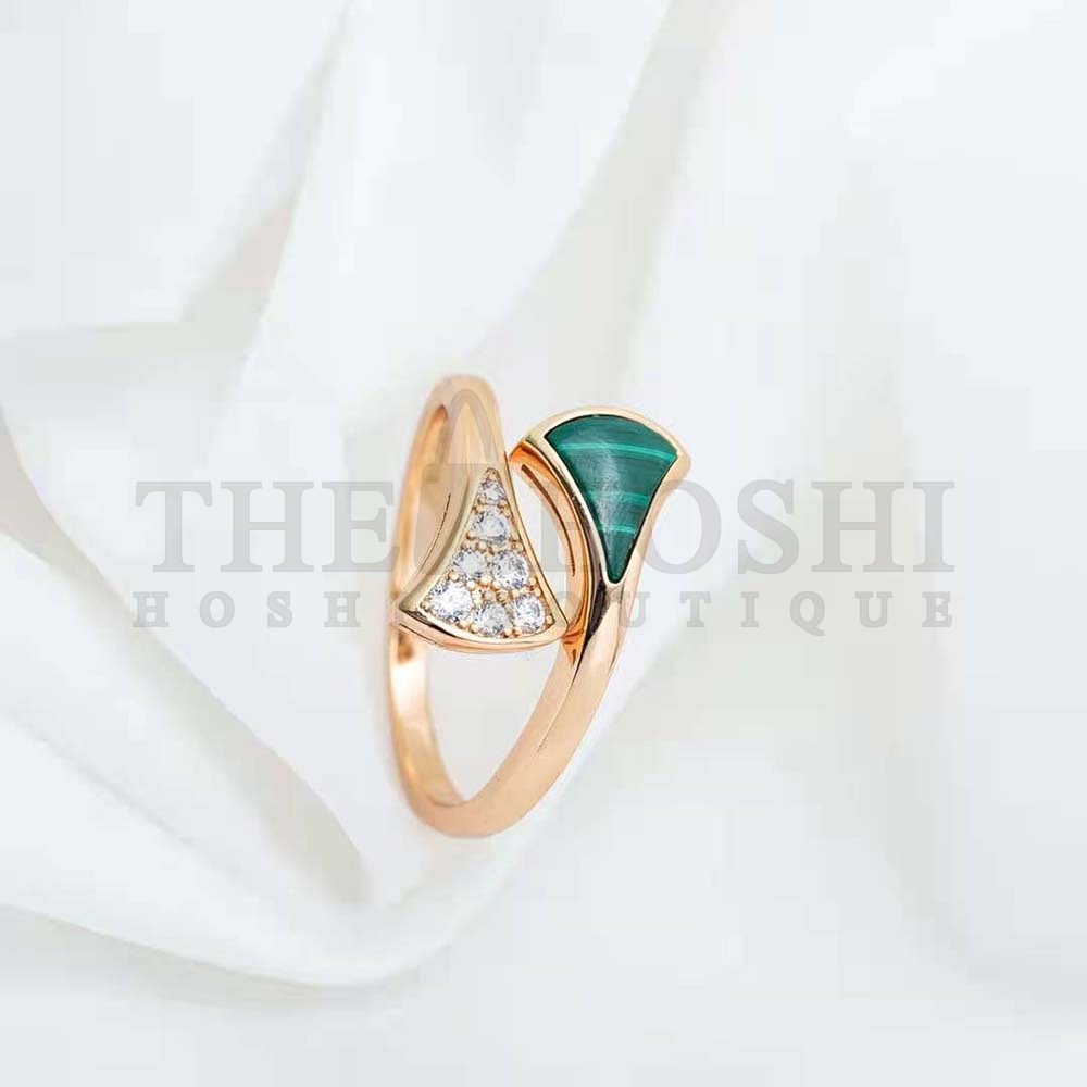 Bv1g*ai Women Divas Dream 18 KT Rose Gold Ring Master Quality