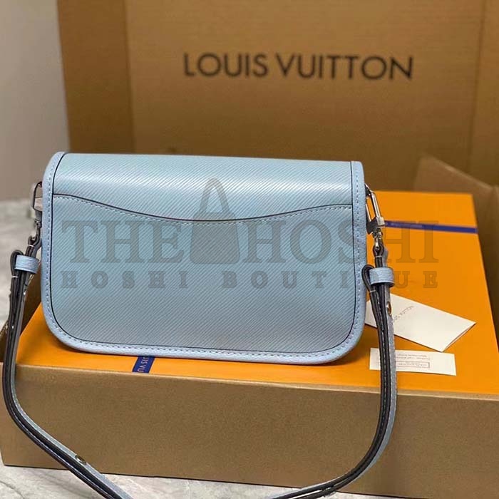 L0vis Vvtt0n LV Women Buci Crossbody Cloud Blue Epi Grained Cowhide Leather Master Quality