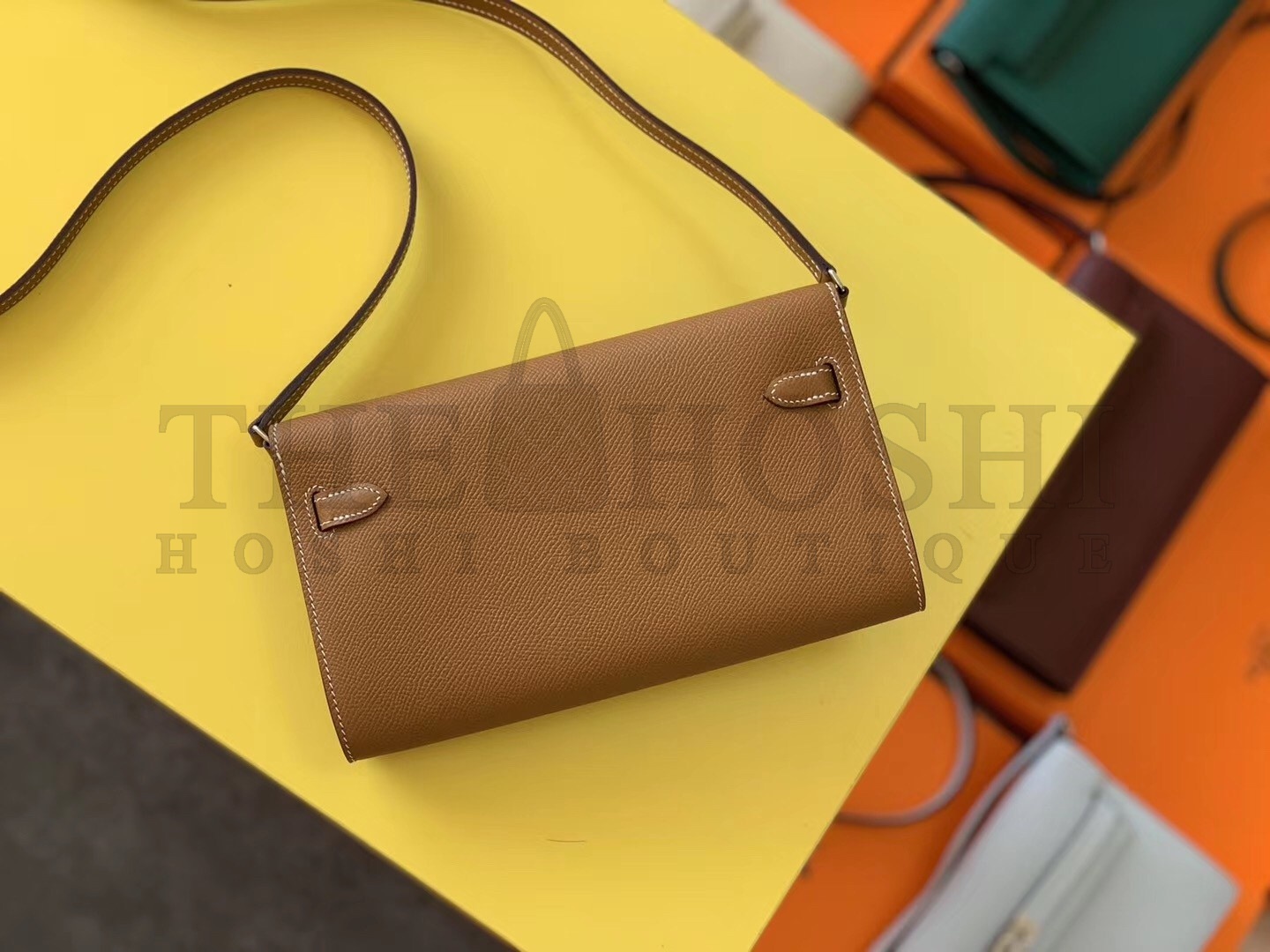 H**me5 Kelly Classique To Go Wallet In Gold Epsom Calfskin Master Quality