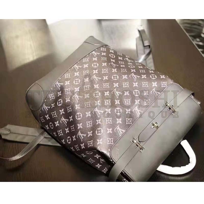 L0vis Vvtt0n LV Men Steamer Backpack in Monogram Eclipse Canvas-Grey Master Quality