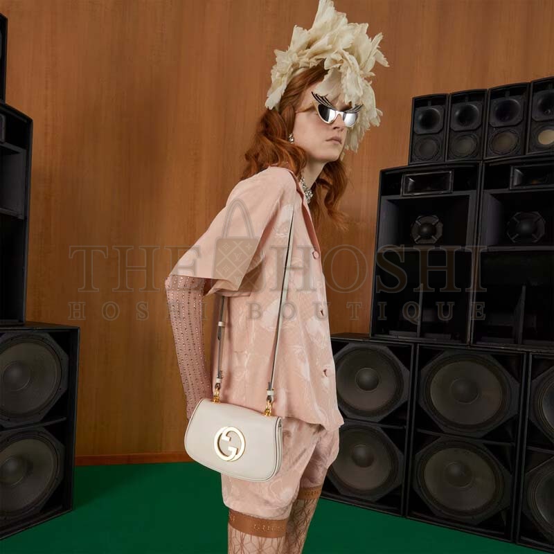 Gvc*1 Women GG Blondie Mini Bag White Leather Round Interlocking G Master Quality