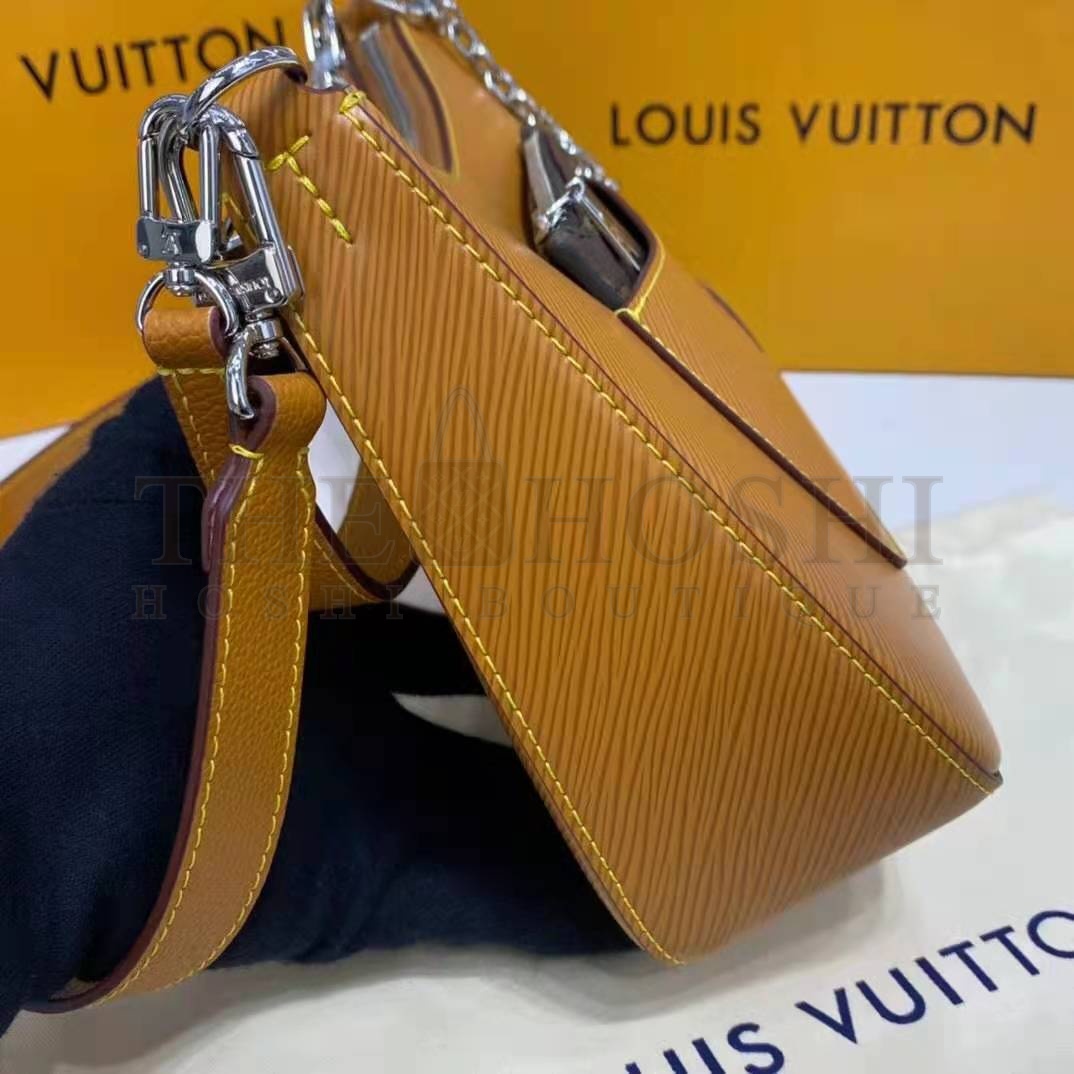 L0vis Vvtt0n LV Women Marelle Handbag Honey Gold Epi Grained Cowhide Leather Canvas Master Quality