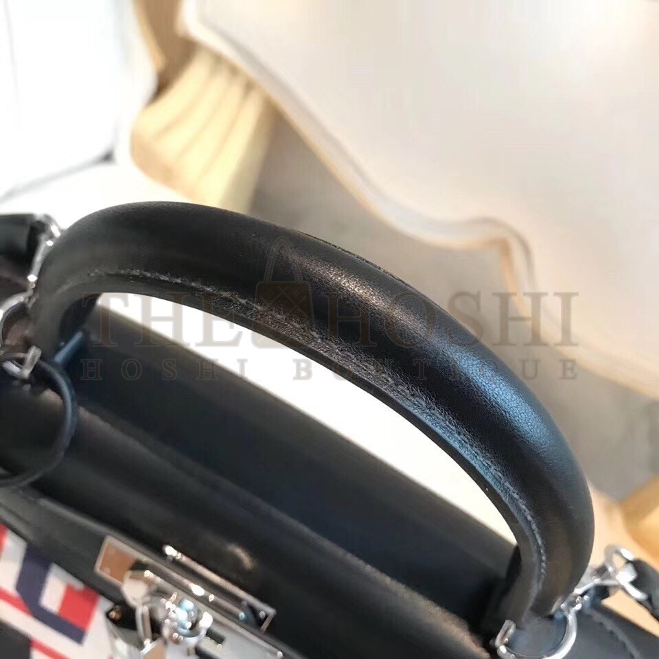 H**me5 Kelly 28cm Lettres Au Carre Toile De Camp Bag Master Quality