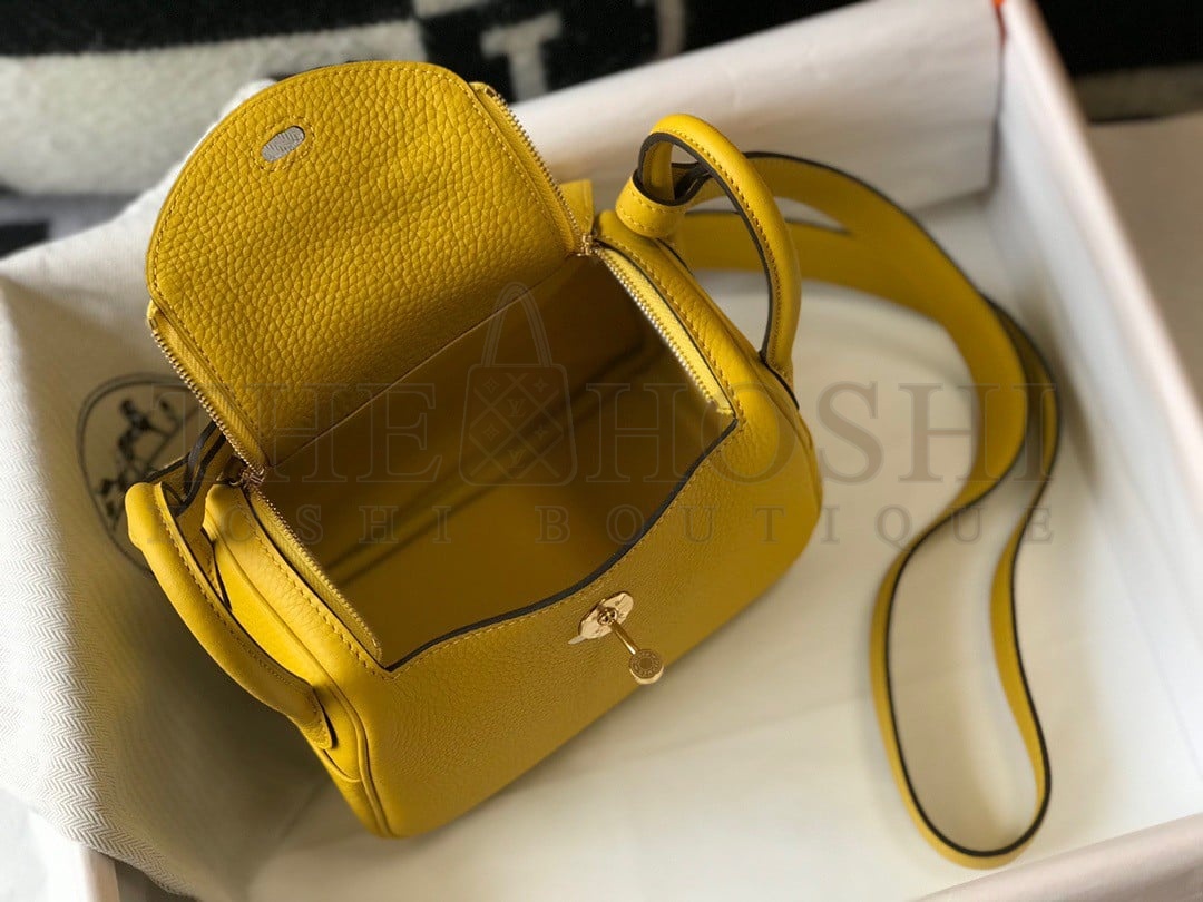 H**me5 Lindy Mini Bag In Yellow Clemence Leather GHW Master Quality