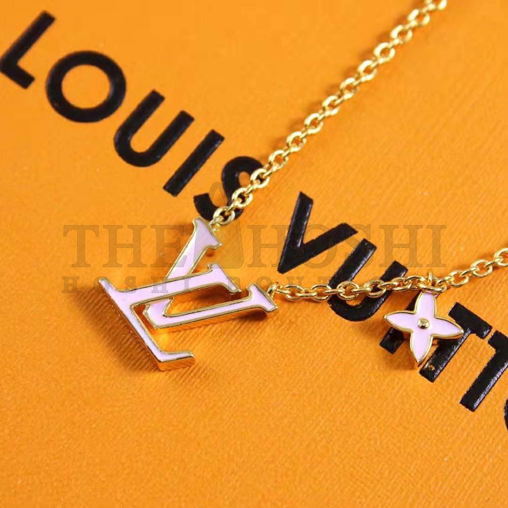 L0vis Vvtt0n Women LV Iconic Enamel Necklace-Pink Master Quality