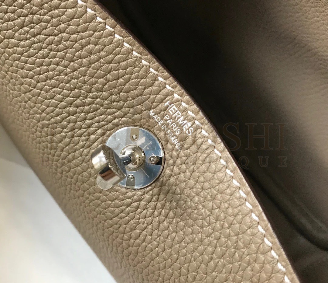 H**me5 Lindy Mini Bag In Taupe Clemence Leather PHW Master Quality