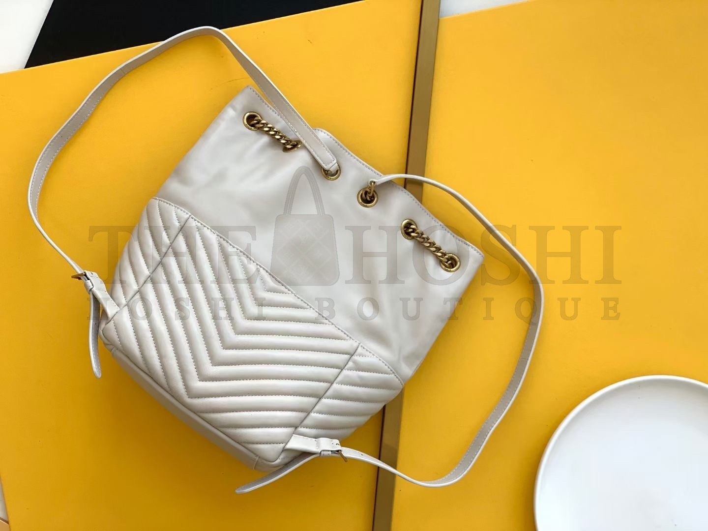 Sa1nt Lau*nt Joe Backpack In White Lambskin Master Quality