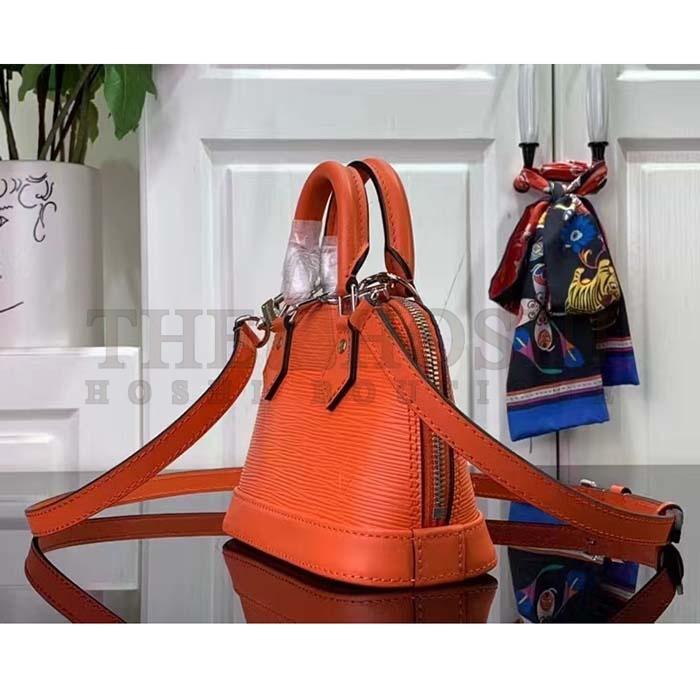 L0vis Vvtt0n LV Women Nano Alma Handbag Minnesota Orange Epi Grained Cowhide Leather Master Quality
