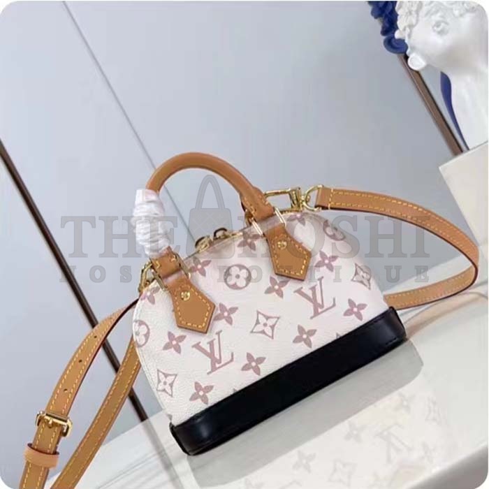 L0vis Vvtt0n LV Women Nano Alma Handbag Monogram Dune Coated Canvas Cowhide-Leather M46895 Master Quality