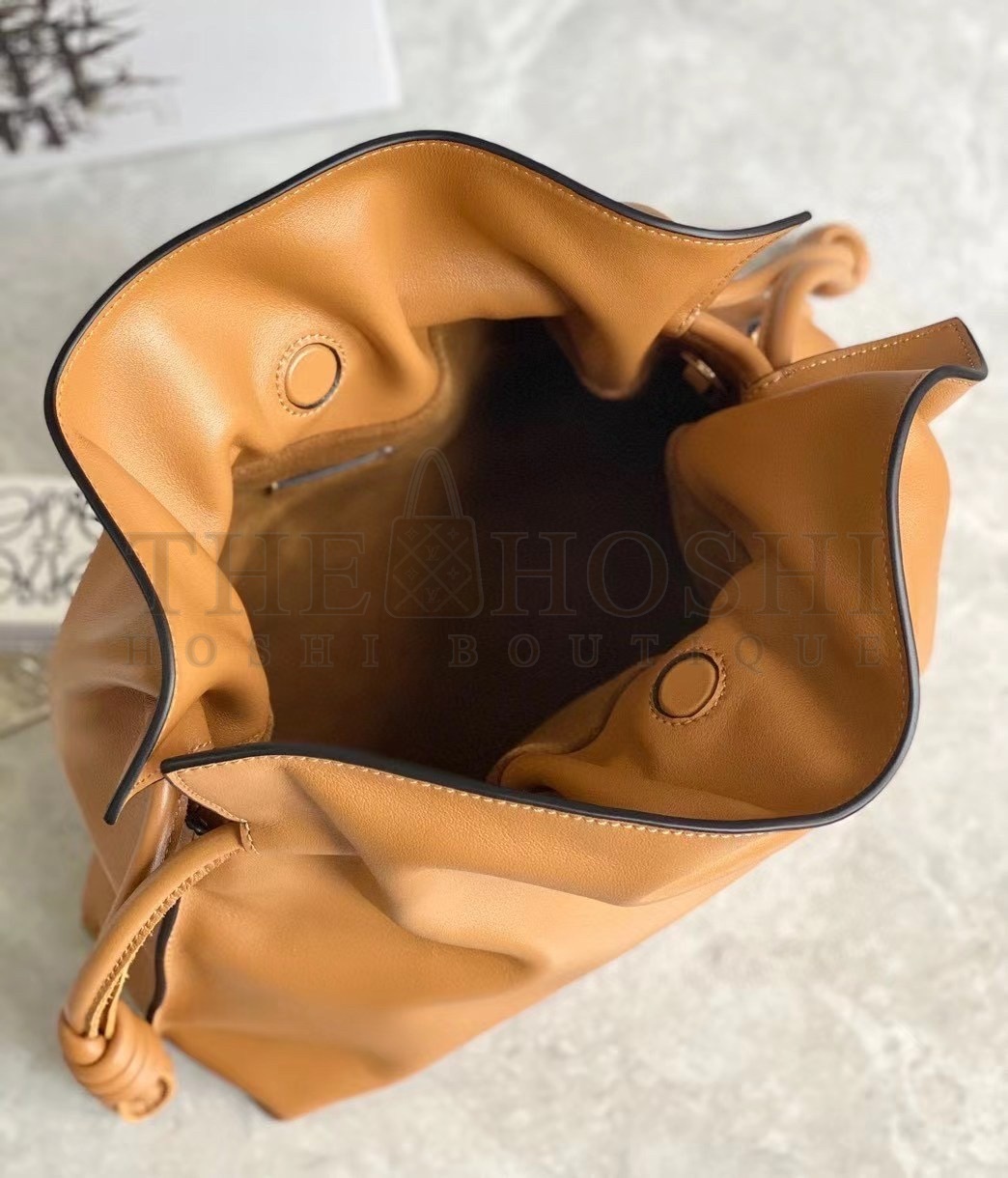 L0ew* Flamenco Clutch In Brown Nappa Leather Master Quality