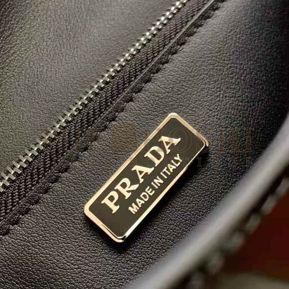 Pra*a Women Brushed Leather Shoulder Bag-Black Master Quality