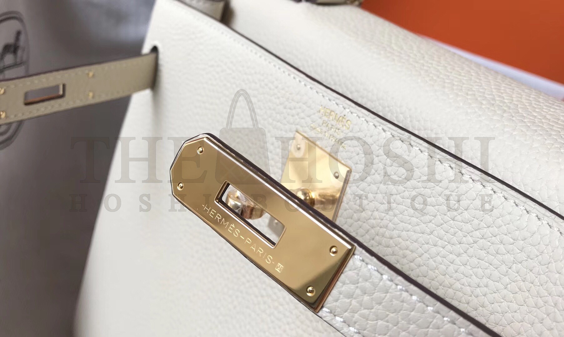 H**me5 Kelly 32cm Retourne Bag In Beton Clemence Leather Master Quality