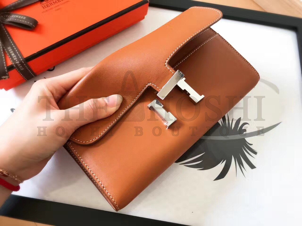 H**me5 Gold Swift Constance Long Wallet Master Quality