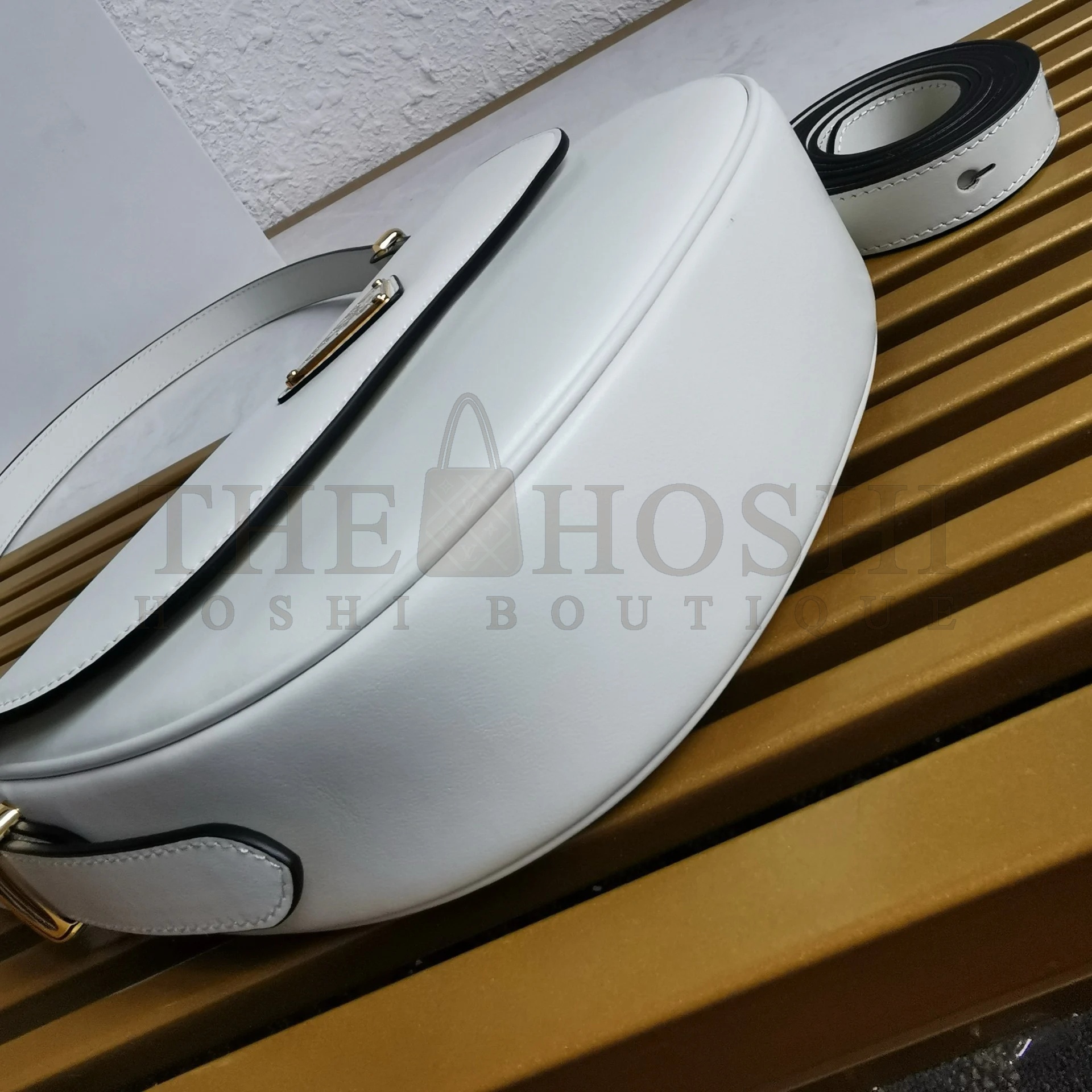 Pra*a Arque Shoulder Bag with Flap in White Leather Master Quality