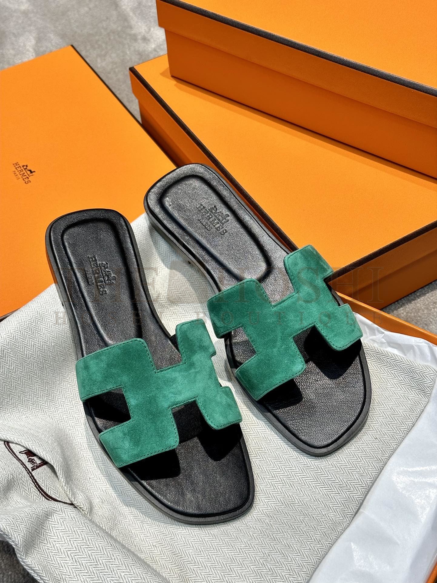 H**me5 Oran Sandal Slippers Real Leather denim Master Quality