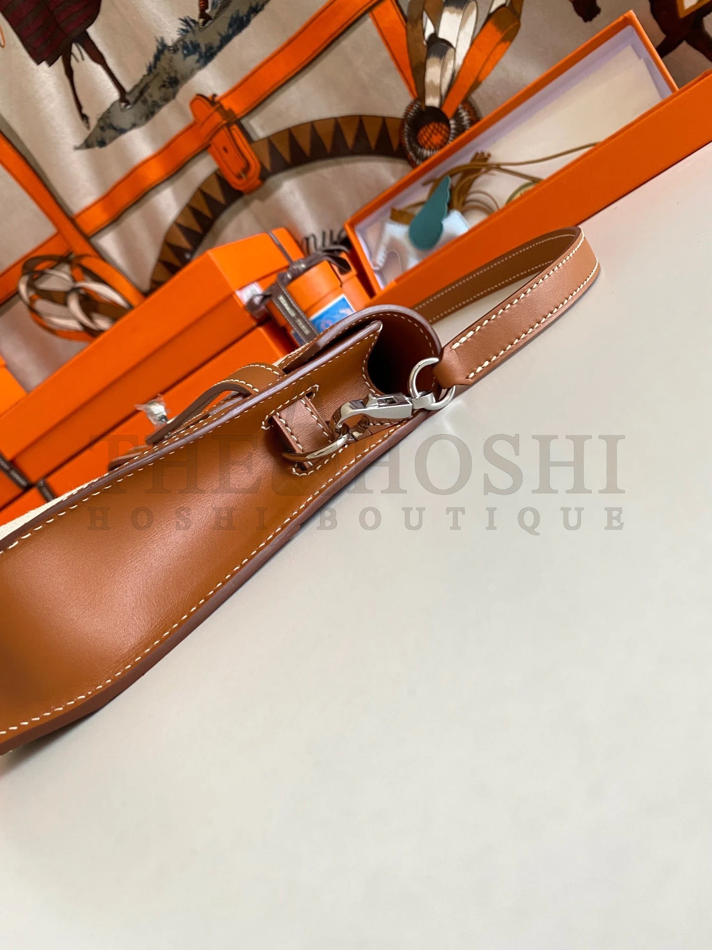 H**me5 Kelly Depeches 25 Pouch in Ecru Toile Master Quality