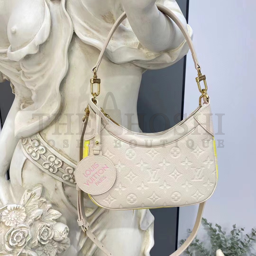 L0vis Vvtt0n LV Women Bagatelle Beige Handbag Printed Embossed Grained Cowhide Leather Master Quality