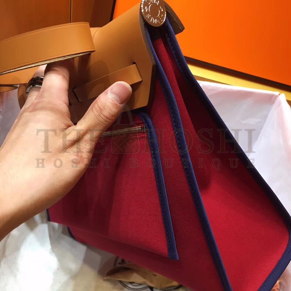 H**me5 Herbag Zip 31cm Bag In Brown And Red Master Quality