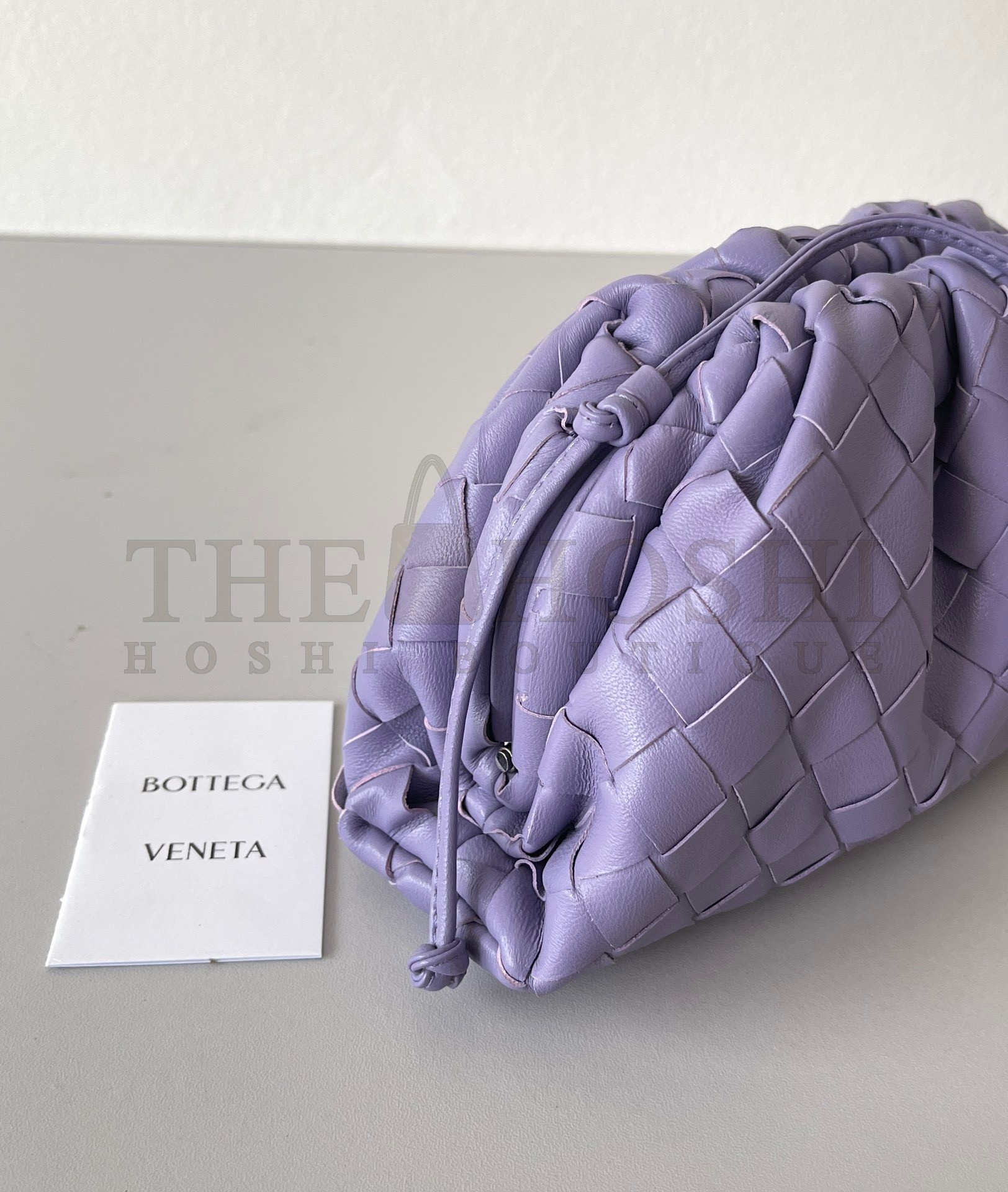 B0tt*ga Ven*ta Mini Pouch with Strap in Wisteria Intrecciato Lambskin Master Quality