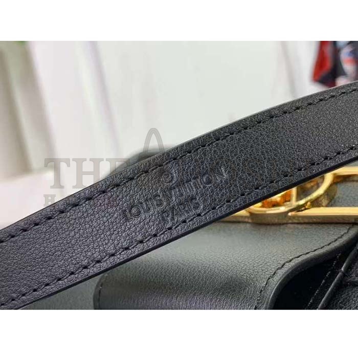 L0vis Vvtt0n LV Women Dauphine Soft MM Handbag Black Calfskin Leather M25209 Master Quality